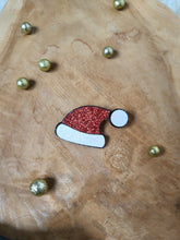 Charger l'image dans la galerie, Broche bonnet / chapeau de Père Noël à paillettes girly pour femme ou fille