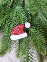 Charger l'image dans la galerie, Broche bonnet / chapeau de Père Noël à paillettes girly pour femme ou fille