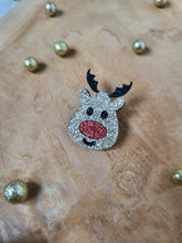 Charger l'image dans la galerie, Broche renne de Noël à paillettes girly pour femme ou fille