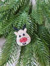 Charger l'image dans la galerie, Broche renne de Noël à paillettes girly pour femme ou fille