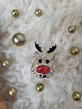 Charger l'image dans la galerie, Broche renne de Noël à paillettes girly pour femme ou fille