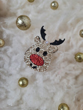 Charger l'image dans la galerie, Broche renne de Noël à paillettes girly pour femme ou fille