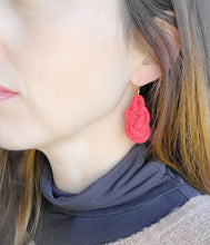 Charger l'image dans la galerie, Boucles d'oreille corde de coton coloré bijou fantaisie cadeau tendance macramé fait main noeud marin choix 19 couleurs