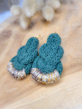 Charger l'image dans la galerie, Boucles d'oreille corde de coton coloré bijou fantaisie cadeau tendance macramé fait main noeud marin choix 19 couleurs