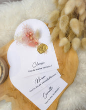 Charger l'image dans la galerie, Carte de fleurs séchées naturelles "Veux-tu être ma témoin/ marraine/ mamie..."