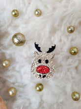 Charger l'image dans la galerie, Broche renne de Noël à paillettes girly pour femme ou fille