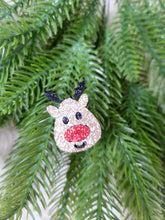 Charger l'image dans la galerie, Broche renne de Noël à paillettes girly pour femme ou fille