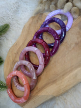 Charger l'image dans la galerie, Bracelet élastique jonc tons rose, corail, violine, lila, violet