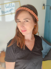 Charger l'image dans la galerie, Couronne cheveux corde coton tressé romantique français tendance automne 2023 fait main terracotta Noël Bandeau Cadeau demoiselle d'honneur