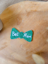 Charger l'image dans la galerie, Broche noeud papillon paillettes personnalisable fait main cadeau témoin marraine femme fête des mères anniversaire EVJF