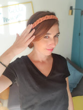 Charger l'image dans la galerie, Couronne cheveux corde coton tressé romantique français tendance automne 2023 fait main terracotta Noël Bandeau Cadeau demoiselle d'honneur