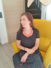 Charger l'image dans la galerie, Collier corde coton noué épais plastron, bijou fantaisie, idée cadeau tendance macramé fait main noeud marin terracotta