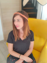 Charger l'image dans la galerie, Couronne cheveux corde coton tressé romantique français tendance automne 2023 fait main terracotta Noël Bandeau Cadeau demoiselle d'honneur