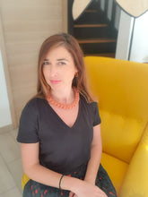 Charger l'image dans la galerie, Collier corde coton tressé épais chunky plastron bijou fantaisie cadeau tendance automne 2023 macramé fait main noeud marin terracotta Noël