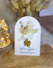 Charger l'image dans la galerie, Carte de fleurs séchées naturelles "Veux-tu être ma témoin/ marraine/ mamie..."