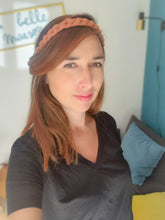 Charger l'image dans la galerie, Couronne cheveux corde coton tressé romantique français tendance automne 2023 fait main terracotta Noël Bandeau Cadeau demoiselle d'honneur