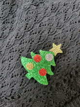 Charger l'image dans la galerie, Broche sapin de Noël à paillettes girly pour femme ou fille