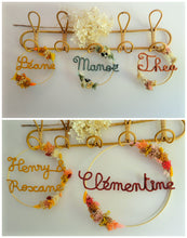 Charger l'image dans la galerie, Couronne prénom fleurs séchées