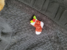 Charger l'image dans la galerie, Broche chaussette de Noël à paillettes