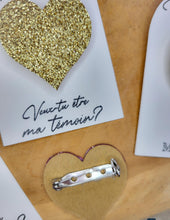 Charger l'image dans la galerie, Broche coeur paillette fait main cadeau témoin marraine femme maman mamie saint valentin anniversaire amoureuse EVJF baby shower naissance