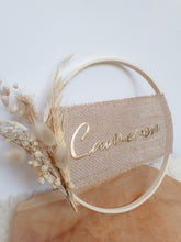Charger l'image dans la galerie, Couronne naturelle toile de jute fleurs séchées personnalisable