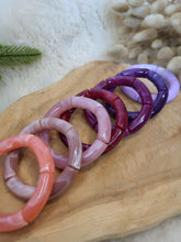 Charger l'image dans la galerie, Bracelet élastique jonc tons rose, corail, violine, lila, violet