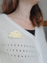 Charger l'image dans la galerie, Broche nuage paillette personnalisable fait main cadeau témoin marraine femme fête des mères anniversaire EVJF, nounou, ATSEM, maîtresse