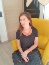 Charger l'image dans la galerie, Collier corde coton noué épais plastron, bijou fantaisie, idée cadeau tendance macramé fait main noeud marin terracotta