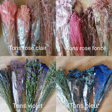 Charger l'image dans la galerie, Couronne prénom bois bouquet fleurs séchées