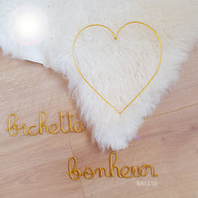 Charger l'image dans la galerie, Mot "bonheur" en fil doré