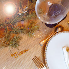 Charger l'image dans la galerie, Marque-place en fil doré mariage, réception