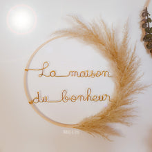 Charger l'image dans la galerie, Couronne herbes de pampa "La maison du bonheur"
