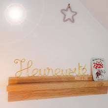 Load image into Gallery viewer, Personalized Gold, Silver, Copper or Black Wire Ornament - Handmade Crafts for Unique Words and Phrases