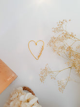 Charger l'image dans la galerie, Cœur personnalisé filaire en fil doré, cuivré, argenté ou noir différentes tailles fête des mères