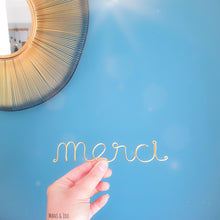 Charger l'image dans la galerie, Mot "merci" en fil doré