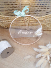 Charger l'image dans la galerie, Couronne prénom bois bouquet fleurs séchées