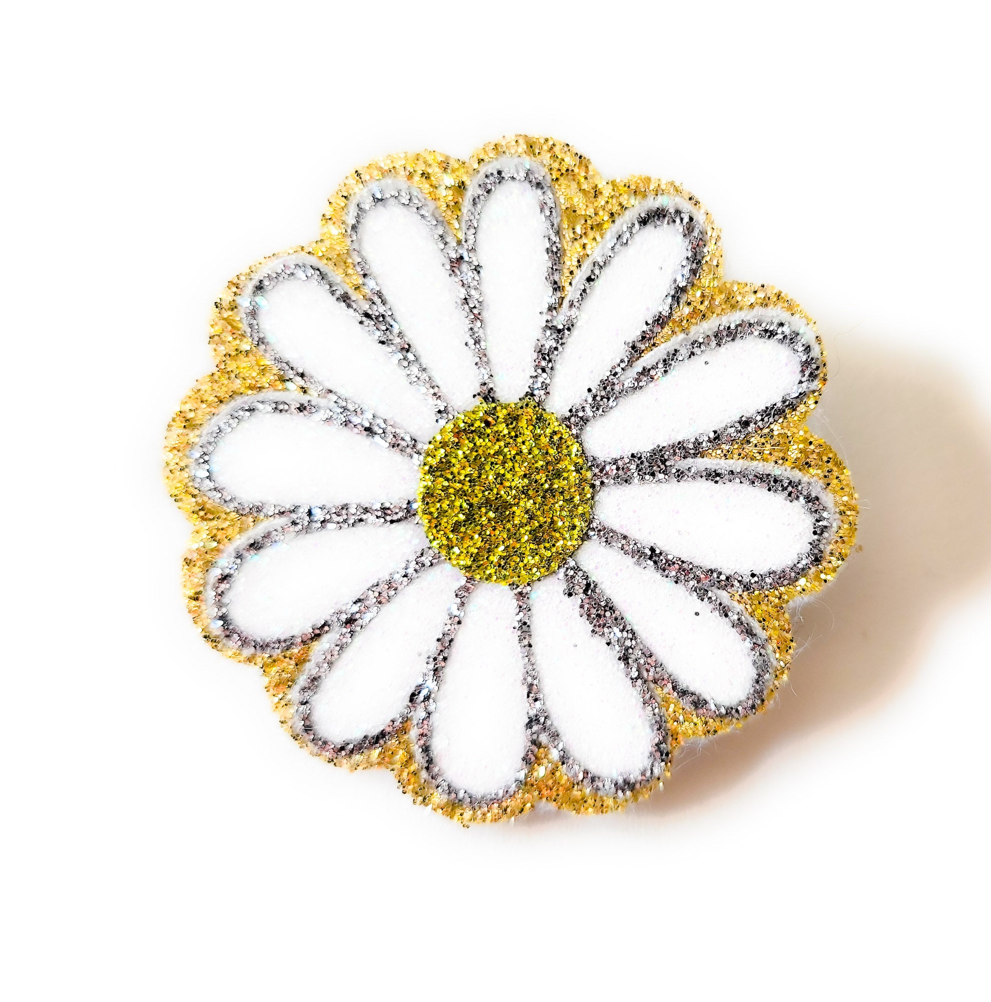 Broche Fantaisie Fleur En Cuir Véritable - Bleue - Pour Fête, Mariage, Accessoire élégant
