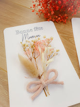 Cargar imagen en el visor de la galería, Tarjeta de flores secas naturales hechas a mano Día de la Madre, Ramo de flores para ofrecer, tarjeta, regalo personalizado de mamá para ofrecer

