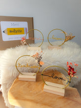 Load image into Gallery viewer, Personalized mini crown with dried flowers centerpiece gift
