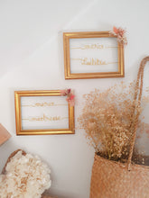 Load image into Gallery viewer, Personalized golden frame dried flowers gift for teacher, teacher, ATSEM, childminder
