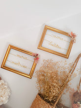 Load image into Gallery viewer, Personalized golden frame dried flowers gift for teacher, teacher, ATSEM, childminder
