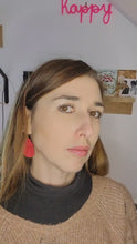 Charger et lire la vidéo dans la visionneuse de la Galerie, Boucles d&#39;oreille corde de coton coloré bijou fantaisie cadeau tendance macramé fait main noeud marin choix 19 couleurs
