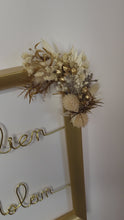 Load and play video in Gallery viewer, Personalized golden frame dried flowers
