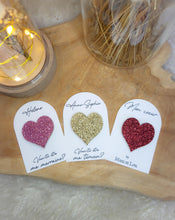 Load image into Gallery viewer, Gift box will you be my witness card dried flowers brooch heart sequins godmother grandma mom birthday baptism birth wedding
