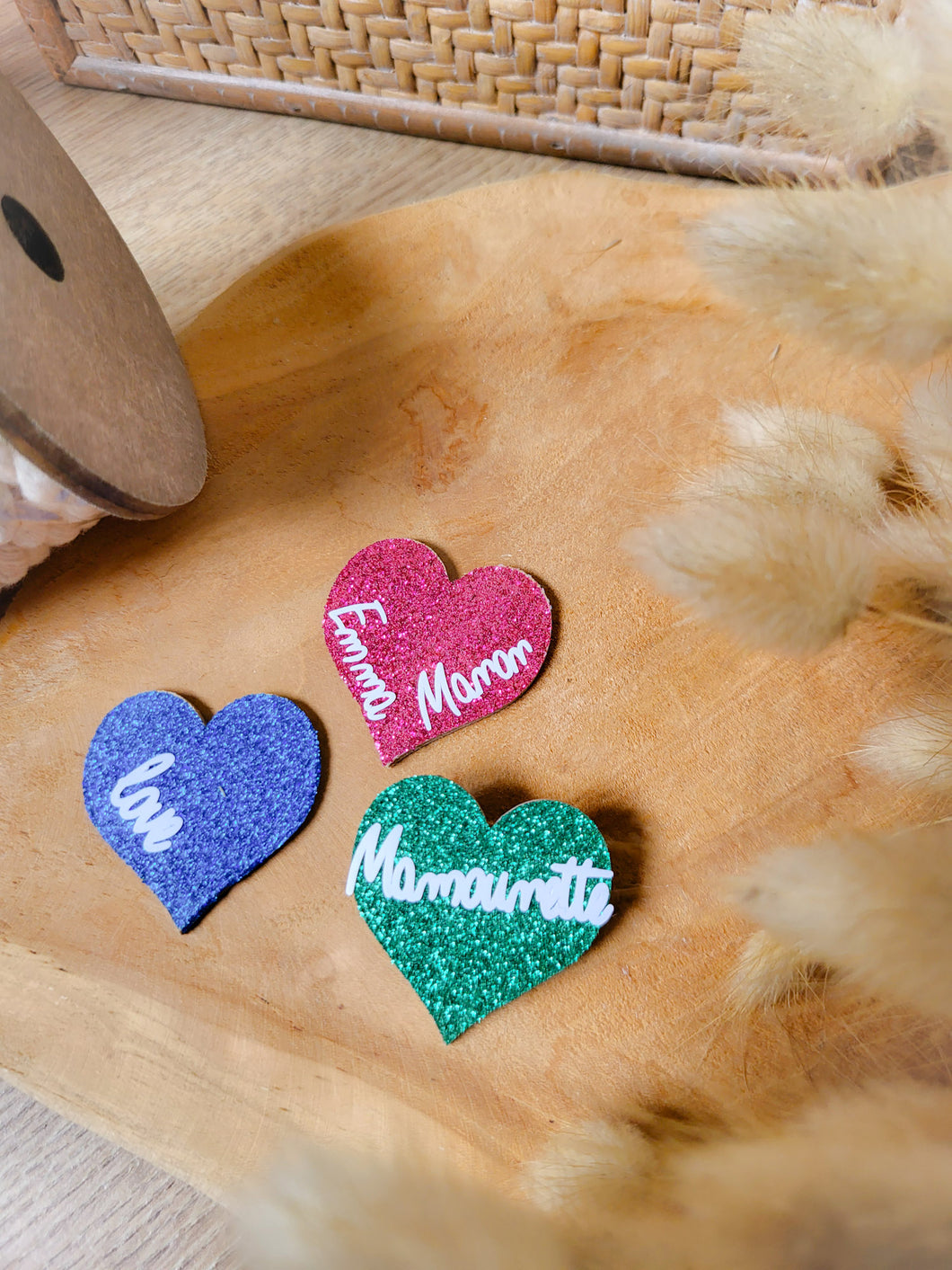 Broche de corazón de lentejuelas hecho a mano regalo testigo madrina mujer mamá abuela San Valentín amante cumpleaños EVJF baby shower nacimiento