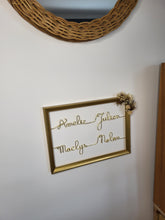 Load image into Gallery viewer, Personalized golden frame dried flowers
