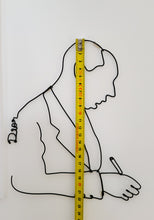 Charger l&#39;image dans la galerie, Portrait profil en fil de fer personnalisé, Sculpture sur mesure, Décoration murale
