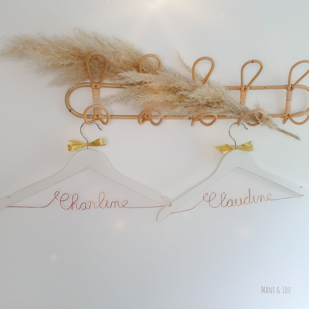 Personalized white adult hanger