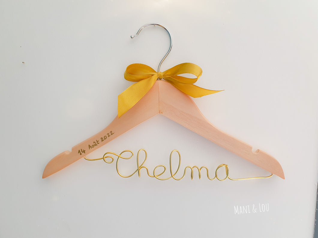 Personalized child hanger baby baptism gift