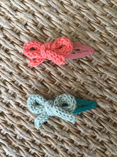 Load image into Gallery viewer, Knitted hair bow barrette
